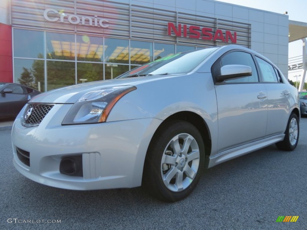 2012 Sentra 2.0 SR - Brilliant Silver Metallic / Charcoal photo #1