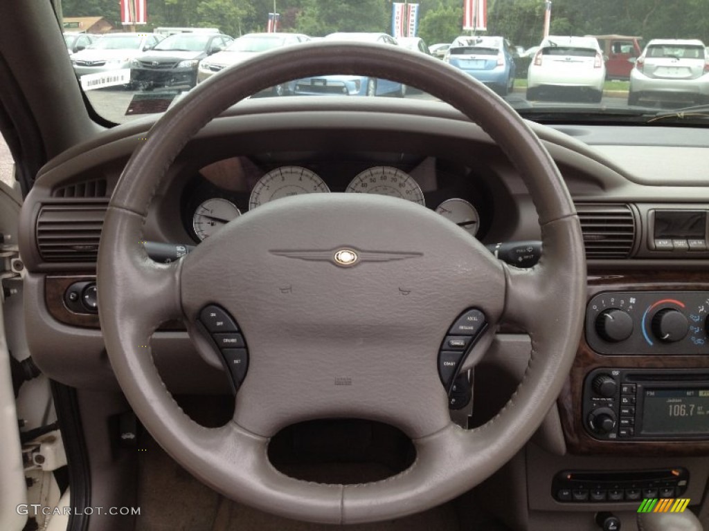 2004 Chrysler Sebring Limited Convertible Taupe Steering Wheel Photo #66864962