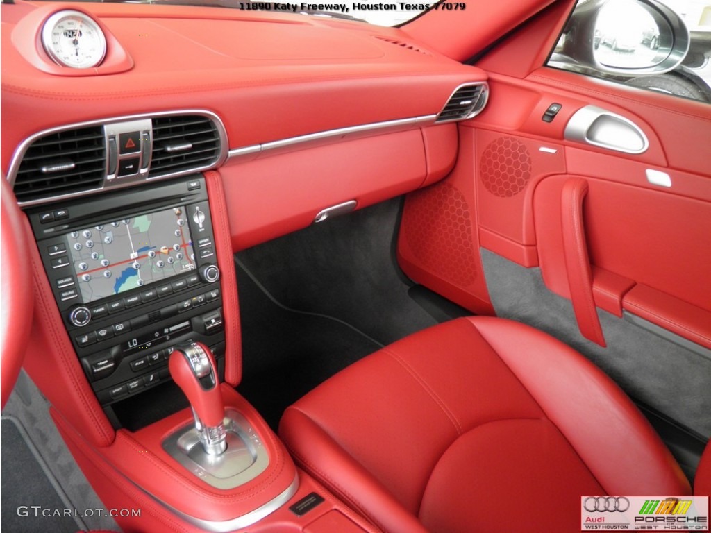 2011 911 Turbo Coupe - Meteor Grey Metallic / Carrera Red photo #9