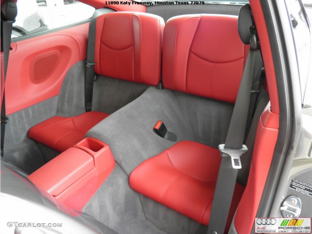 2011 911 Turbo Coupe - Meteor Grey Metallic / Carrera Red photo #17
