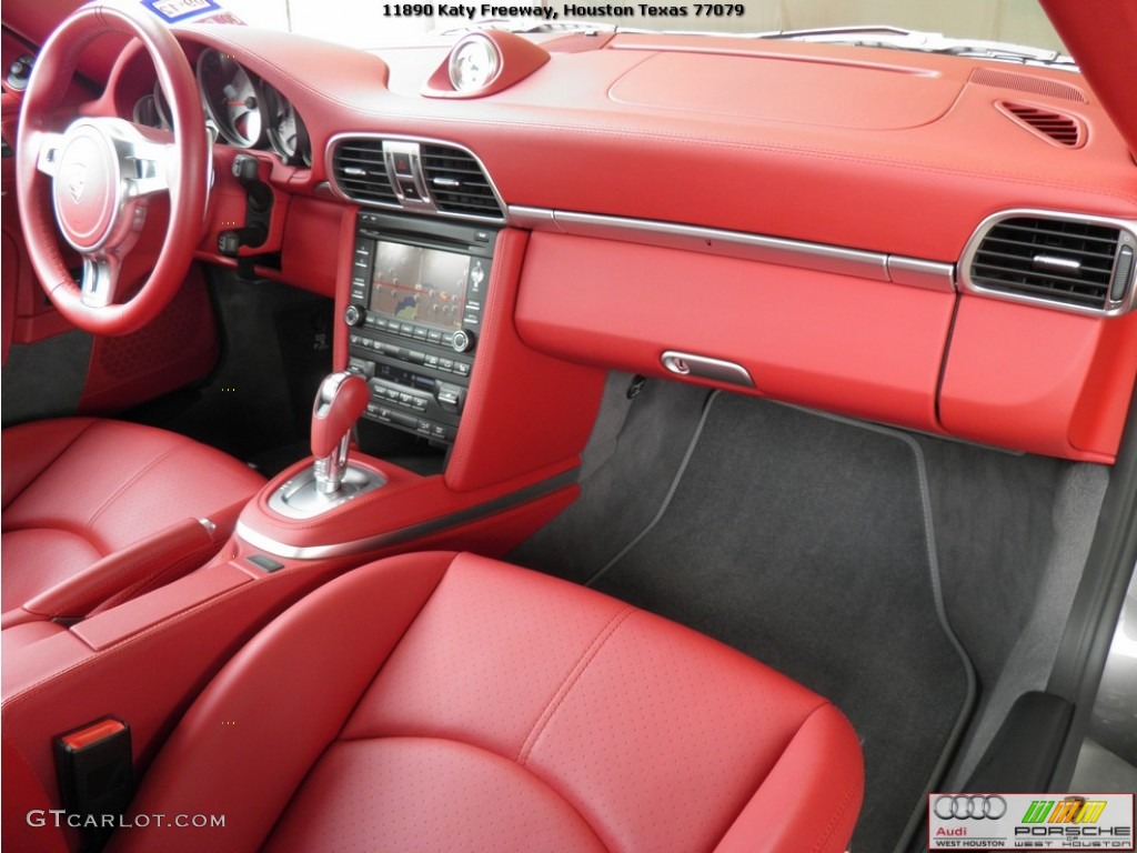 2011 911 Turbo Coupe - Meteor Grey Metallic / Carrera Red photo #27