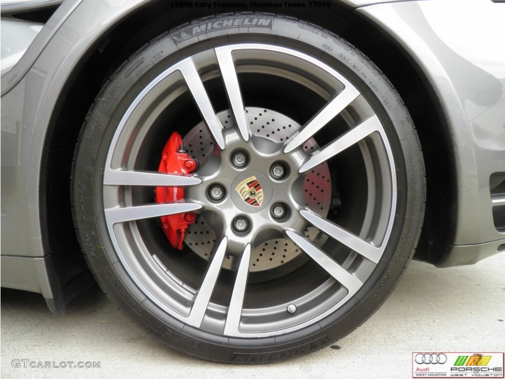 2011 911 Turbo Coupe - Meteor Grey Metallic / Carrera Red photo #31