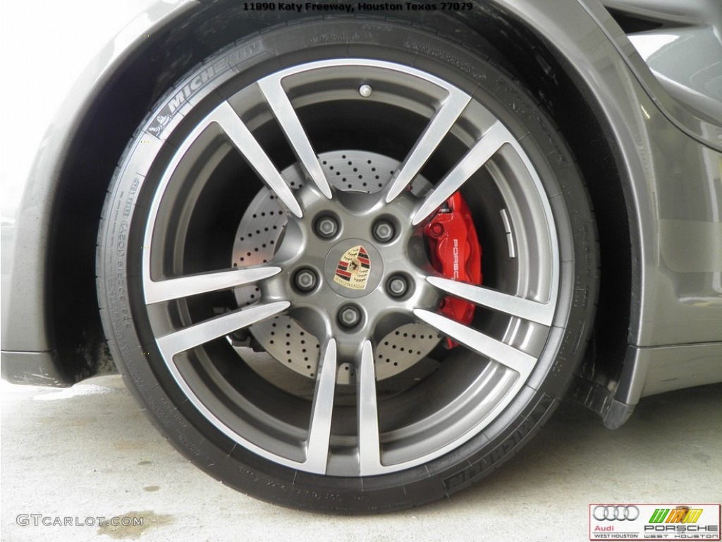 2011 911 Turbo Coupe - Meteor Grey Metallic / Carrera Red photo #32