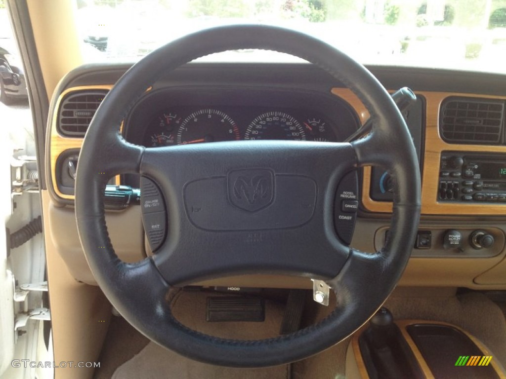 1999 Durango SLT 4x4 - Bright White / Camel/Tan photo #31