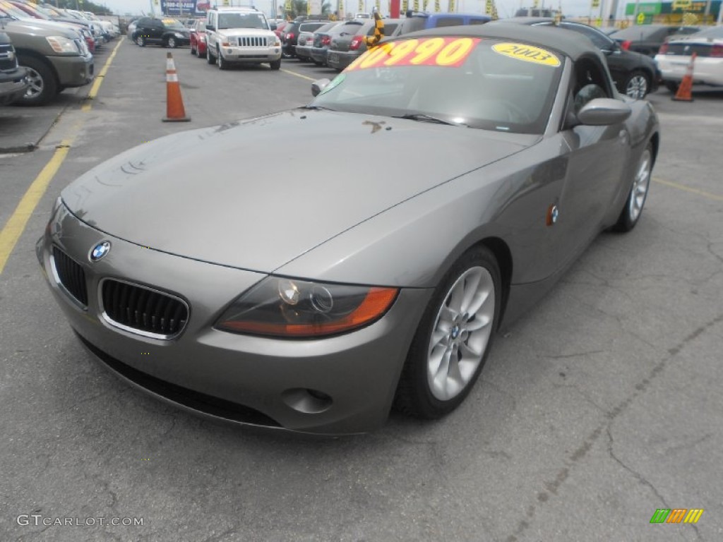 2003 Z4 2.5i Roadster - Sterling Grey Metallic / Beige photo #7