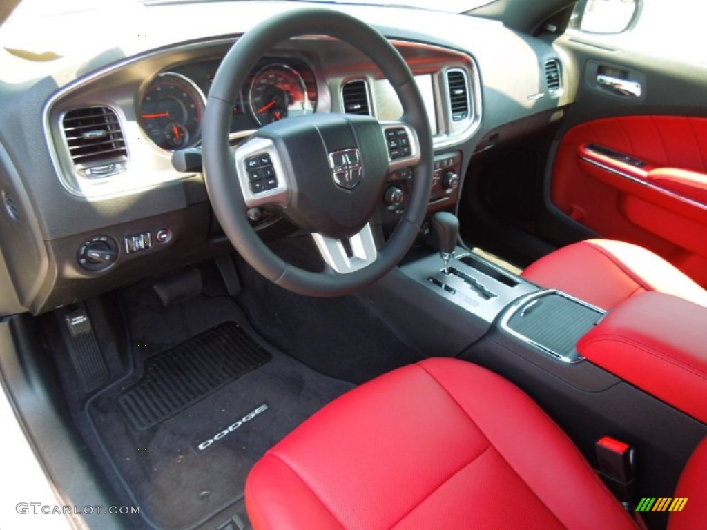 Black/Red Interior 2012 Dodge Charger R/T Max Photo #66867560