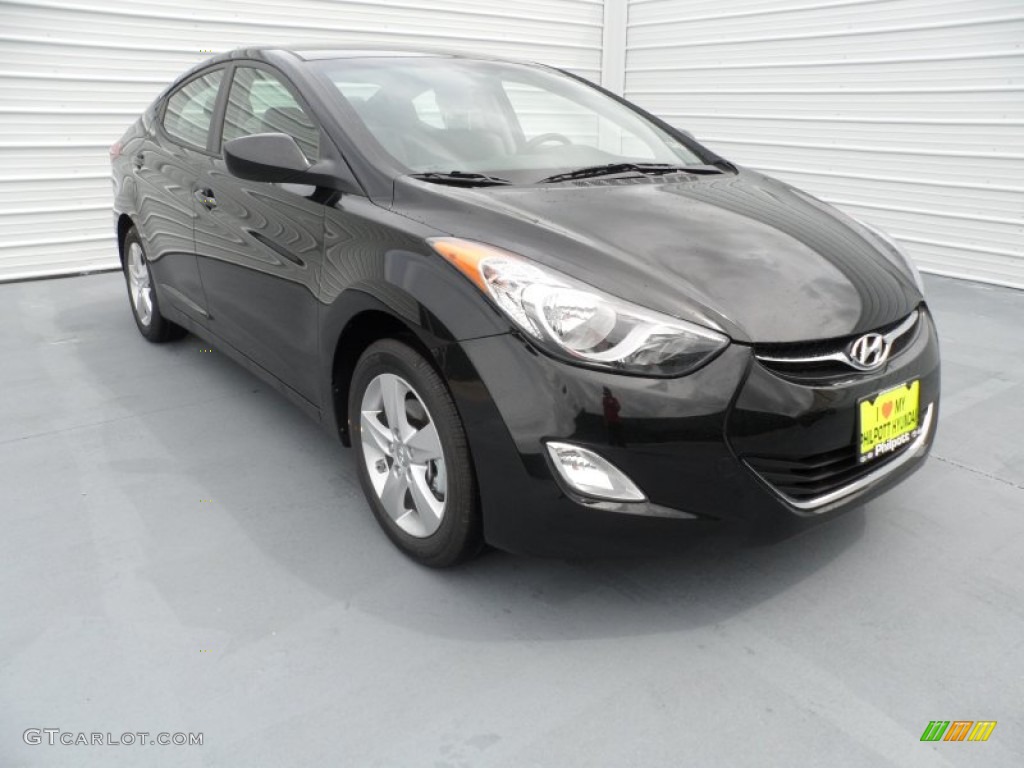 2013 Elantra GLS - Black / Gray photo #1