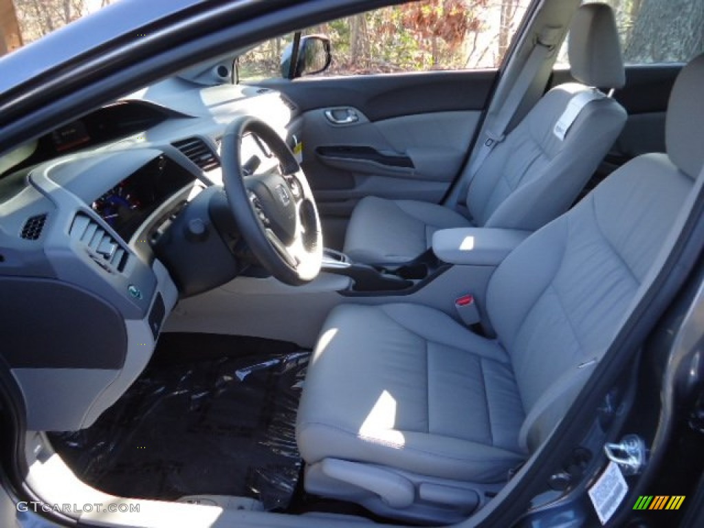 2012 Civic EX-L Sedan - Polished Metal Metallic / Gray photo #15