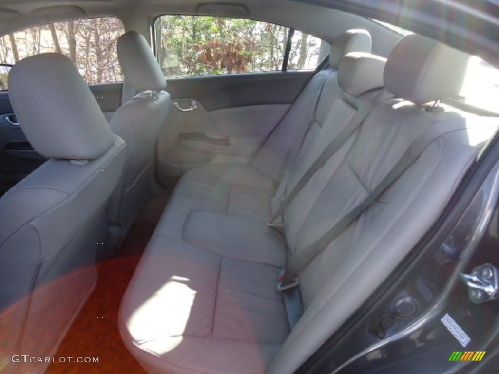2012 Civic EX-L Sedan - Polished Metal Metallic / Gray photo #16