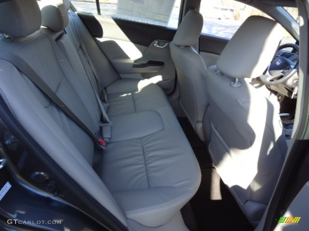 2012 Civic EX-L Sedan - Polished Metal Metallic / Gray photo #18