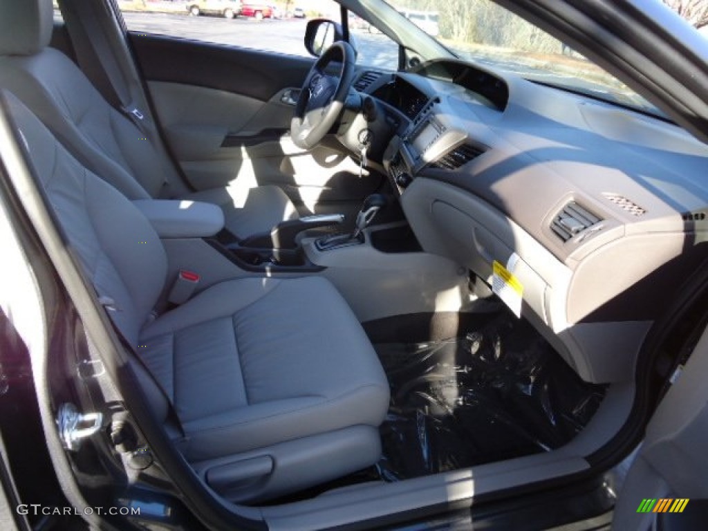 2012 Civic EX-L Sedan - Polished Metal Metallic / Gray photo #19