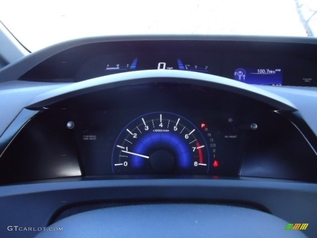 2012 Civic EX-L Sedan - Polished Metal Metallic / Gray photo #24