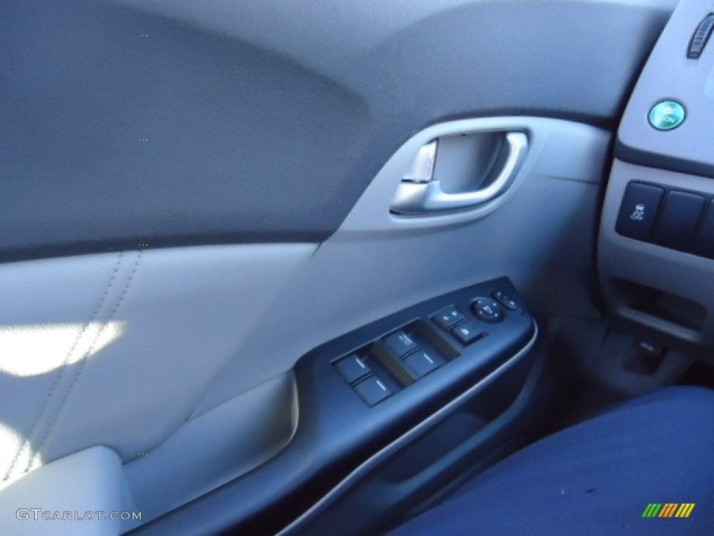 2012 Civic EX-L Sedan - Polished Metal Metallic / Gray photo #26