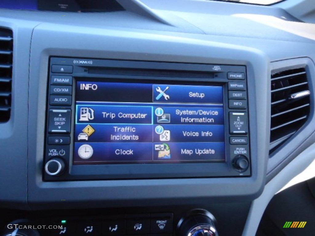 2012 Civic EX-L Sedan - Polished Metal Metallic / Gray photo #29