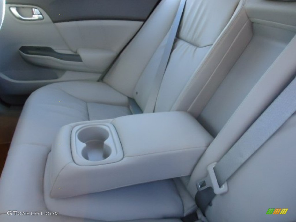 2012 Civic EX-L Sedan - Polished Metal Metallic / Gray photo #41