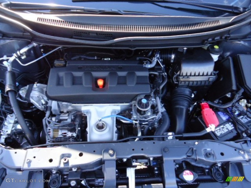 2012 Civic EX-L Sedan - Polished Metal Metallic / Gray photo #42