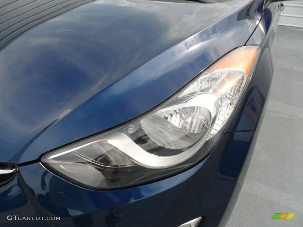 2013 Elantra GLS - Atlantic Blue / Beige photo #9