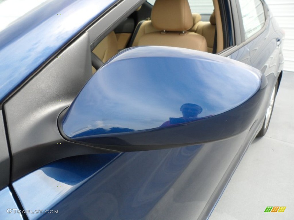 2013 Elantra GLS - Atlantic Blue / Beige photo #12