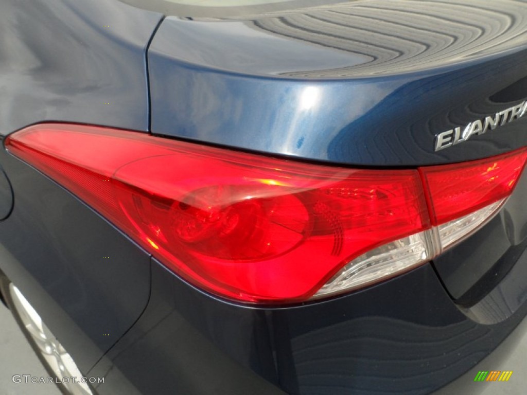 2013 Elantra GLS - Atlantic Blue / Beige photo #14