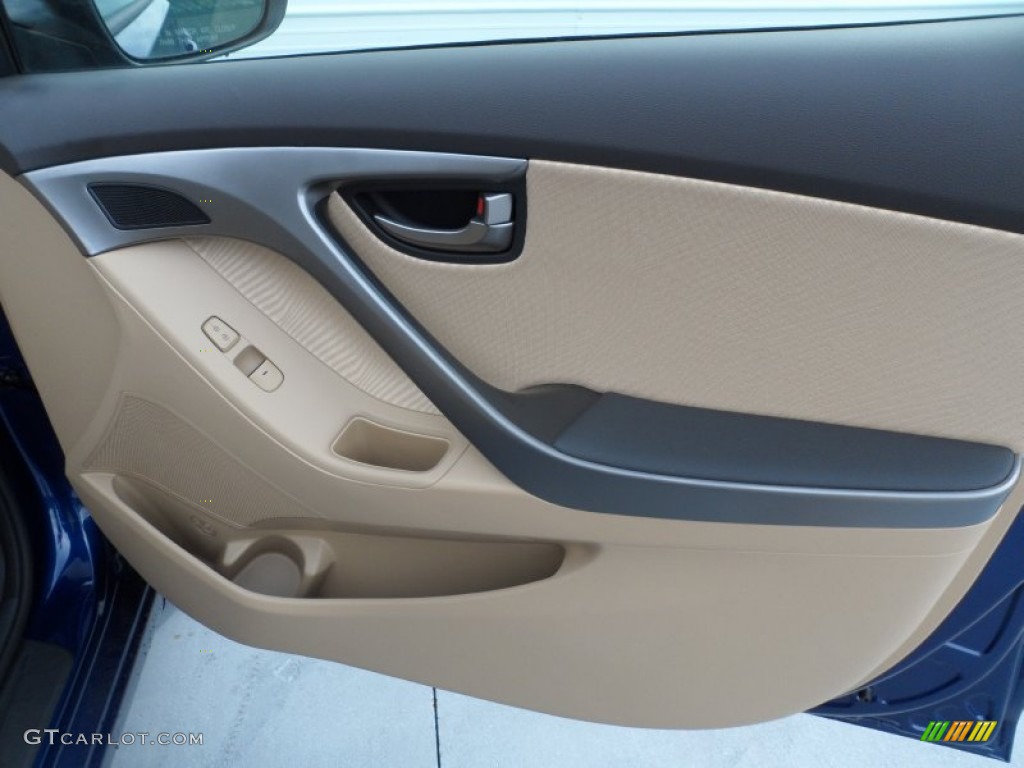 2013 Elantra GLS - Atlantic Blue / Beige photo #18