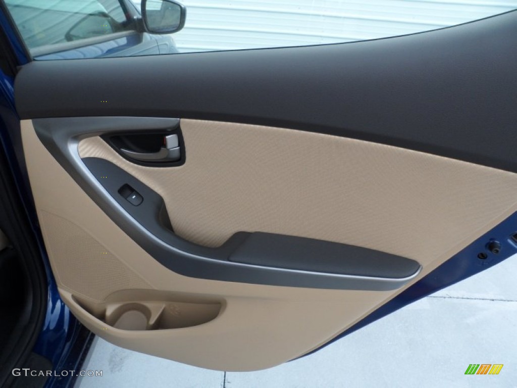 2013 Elantra GLS - Atlantic Blue / Beige photo #21