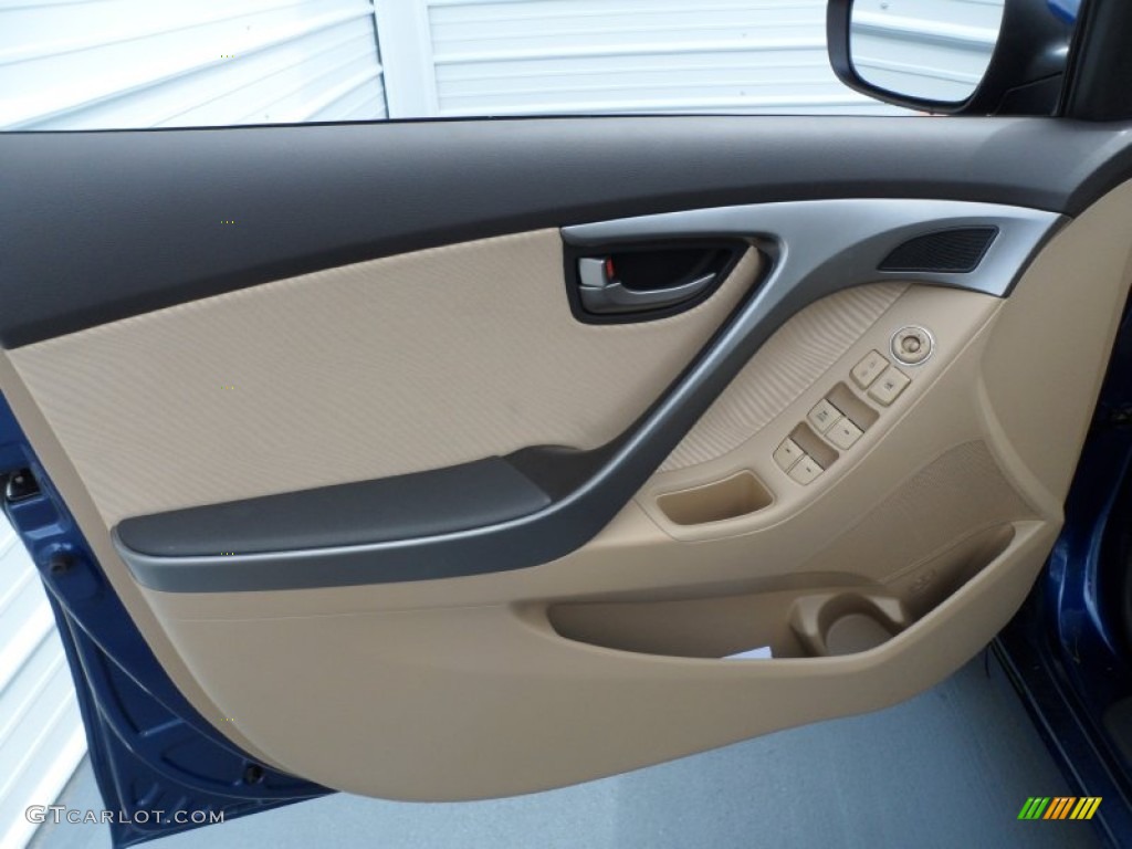 2013 Elantra GLS - Atlantic Blue / Beige photo #24