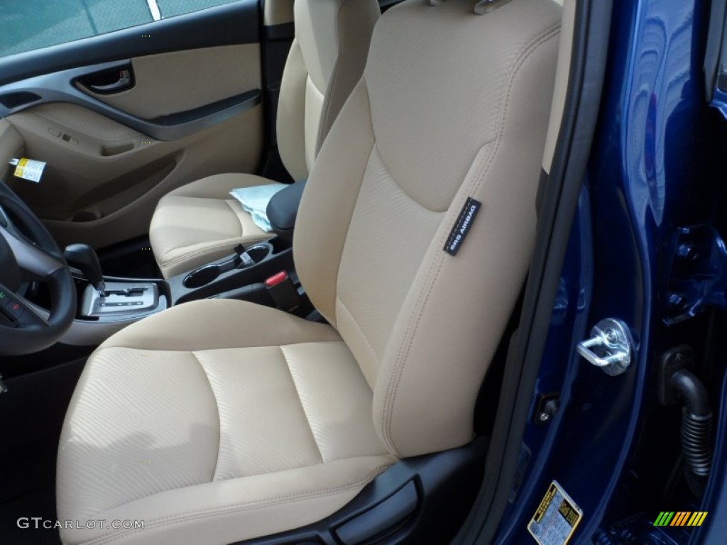 2013 Elantra GLS - Atlantic Blue / Beige photo #26