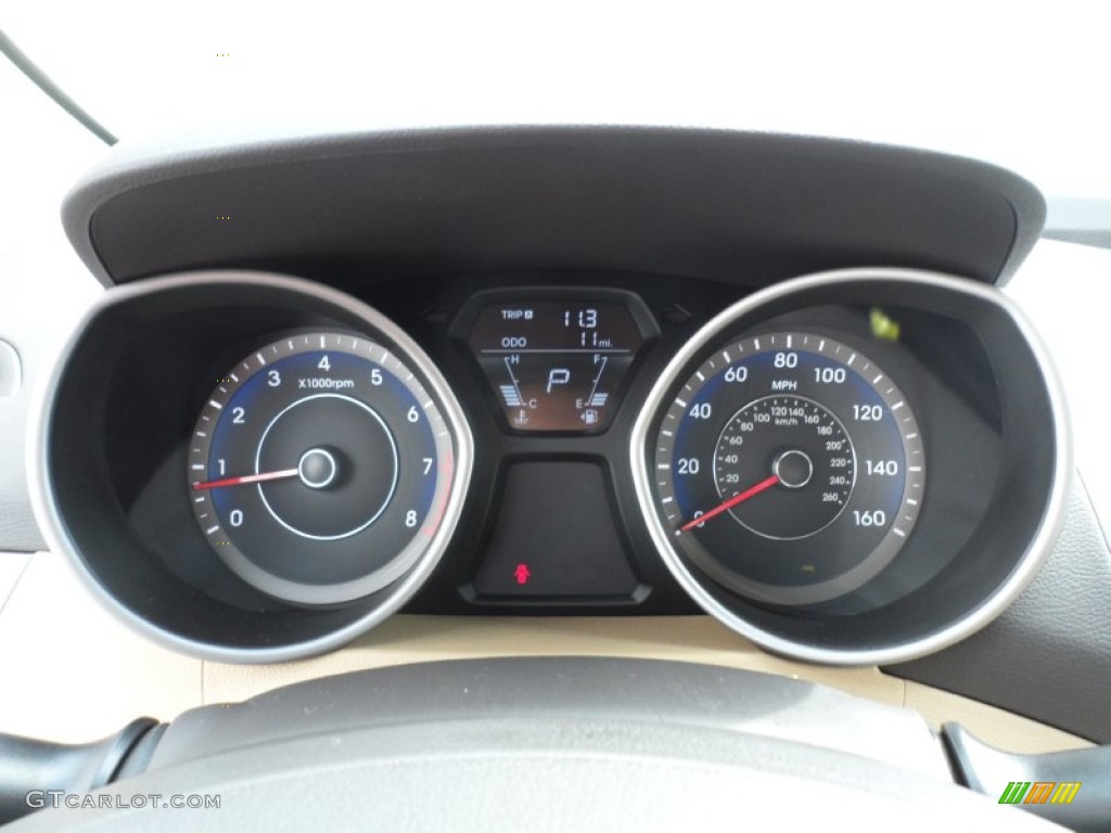 2013 Elantra GLS - Atlantic Blue / Beige photo #33