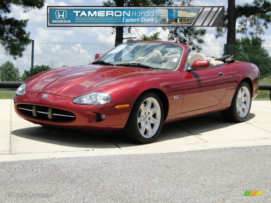 2000 XK XK8 Convertible - Carnival Red / Cashmere photo #1