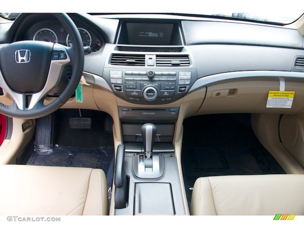2012 Honda Accord EX-L V6 Coupe Ivory Dashboard Photo #66876224