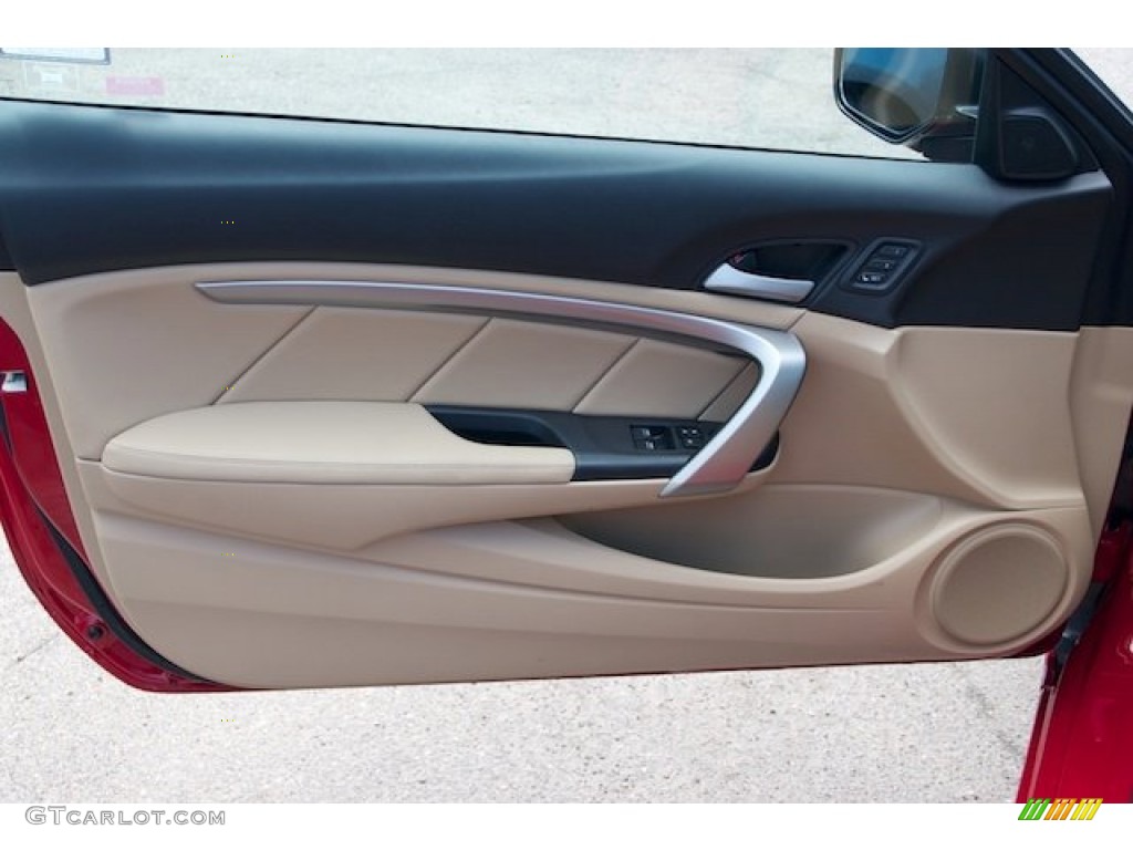 2012 Honda Accord EX-L V6 Coupe Ivory Door Panel Photo #66876320
