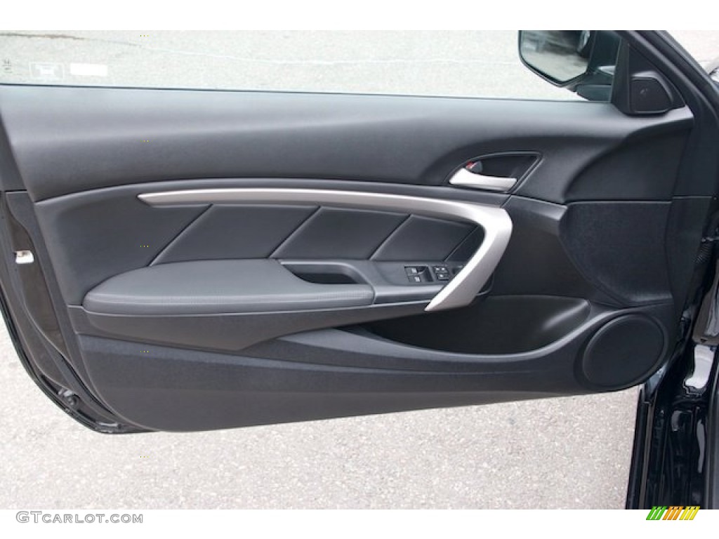 2010 Honda Accord EX-L V6 Coupe Black Door Panel Photo #66876653
