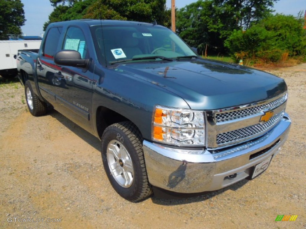 2012 Silverado 1500 LT Crew Cab 4x4 - Blue Granite Metallic / Light Titanium/Dark Titanium photo #1