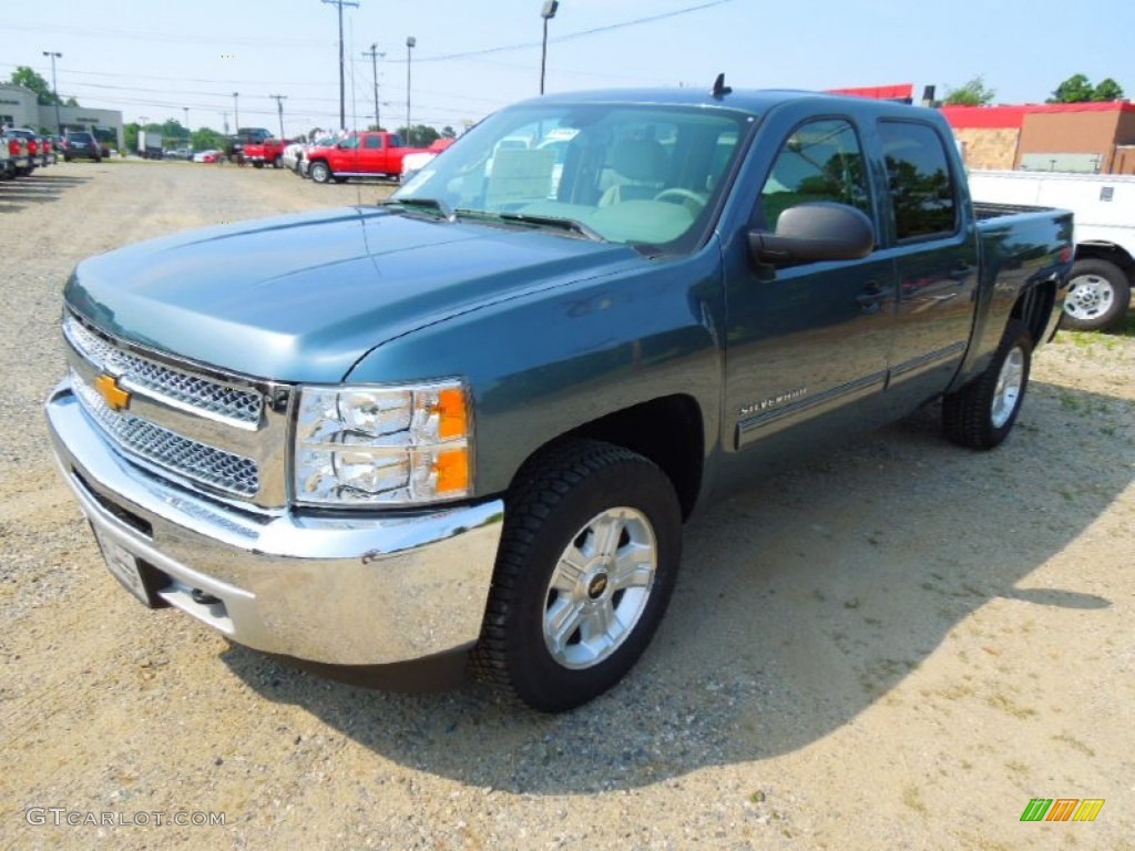 2012 Silverado 1500 LT Crew Cab 4x4 - Blue Granite Metallic / Light Titanium/Dark Titanium photo #2