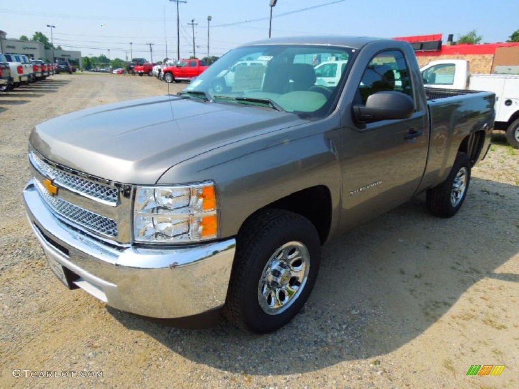 2012 Silverado 1500 LS Regular Cab - Graystone Metallic / Dark Titanium photo #2