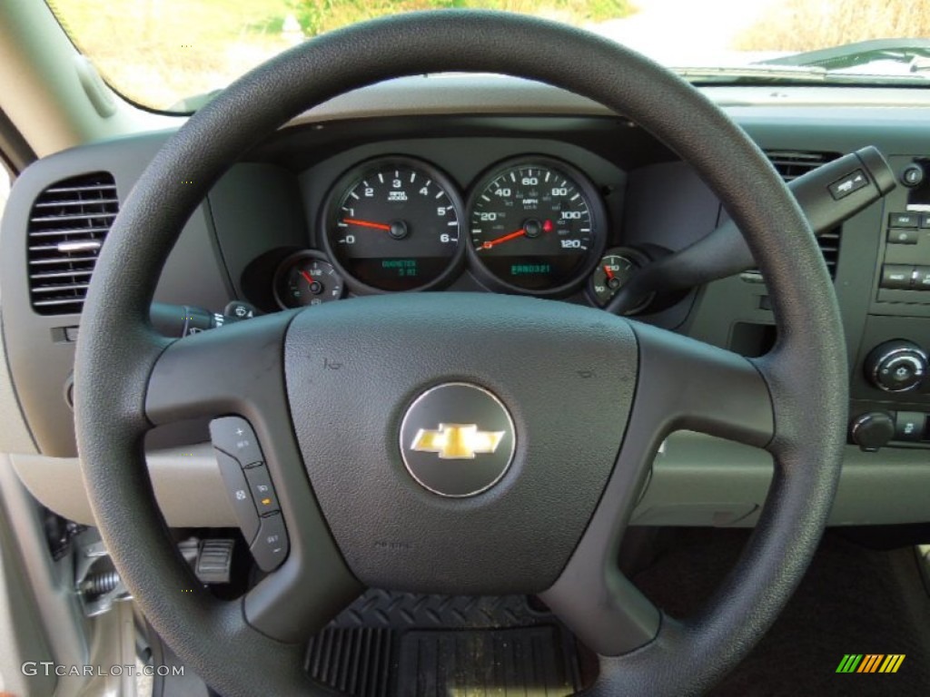 2012 Chevrolet Silverado 1500 LS Regular Cab Dark Titanium Steering Wheel Photo #66877508