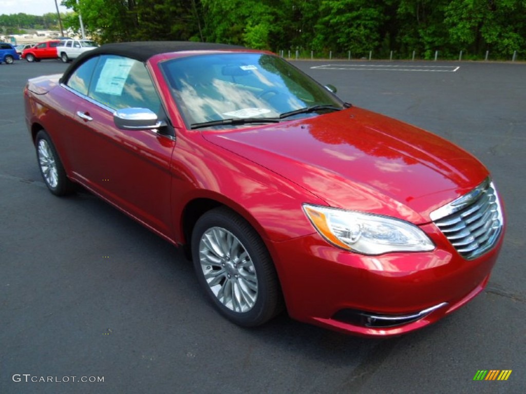 2012 200 Limited Convertible - Deep Cherry Red Crystal Pearl Coat / Black/Light Frost photo #1