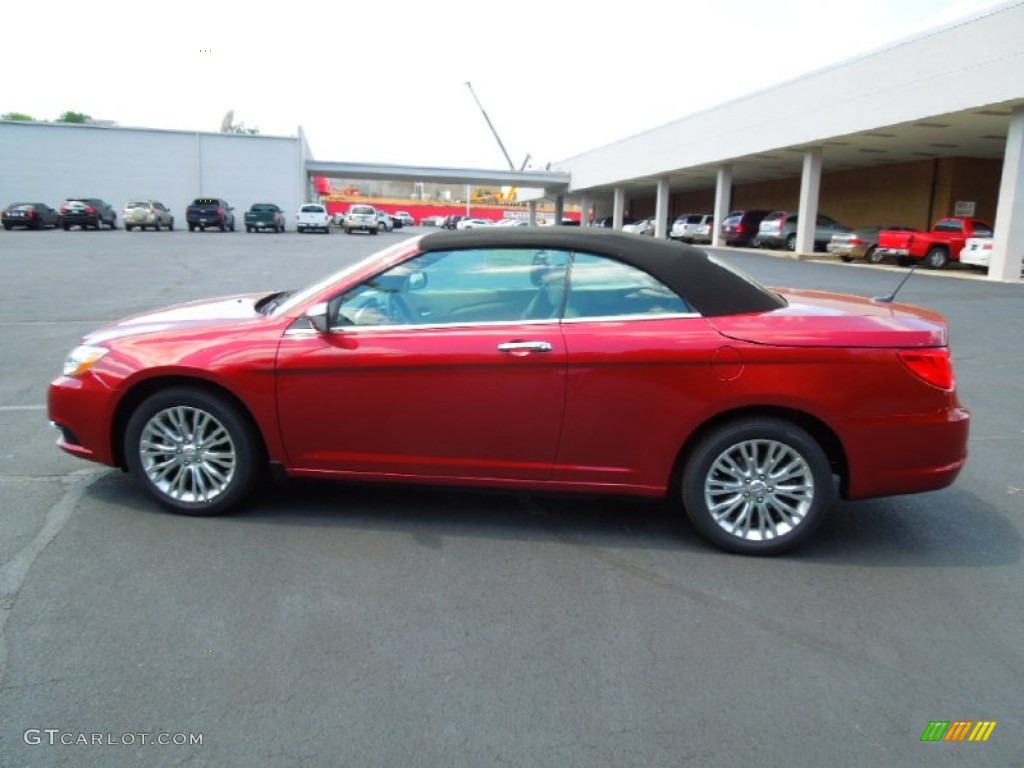 2012 200 Limited Convertible - Deep Cherry Red Crystal Pearl Coat / Black/Light Frost photo #4