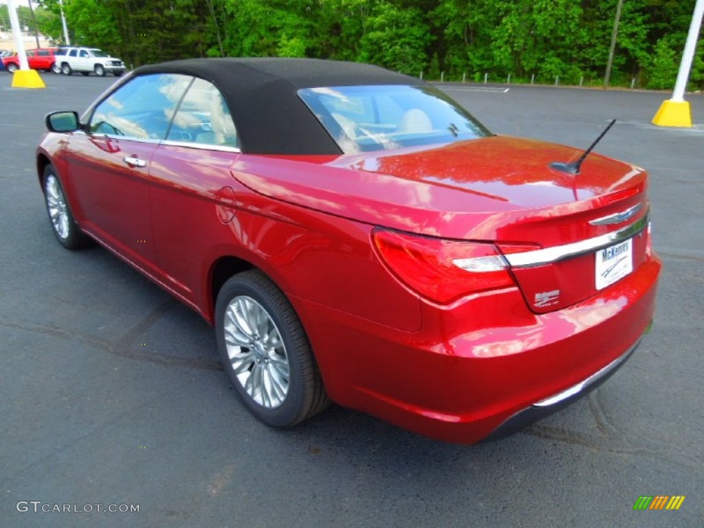 2012 200 Limited Convertible - Deep Cherry Red Crystal Pearl Coat / Black/Light Frost photo #5
