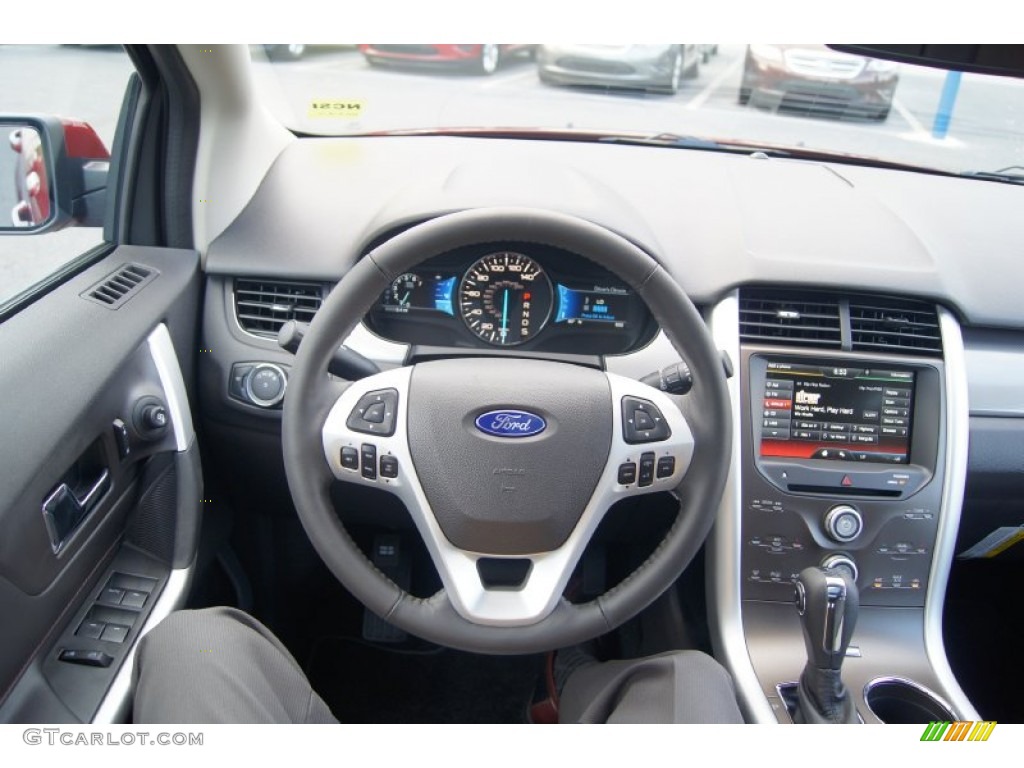 2013 Ford Edge SEL SEL Appearance Charcoal Black/Gray Alcantara Dashboard Photo #66879086