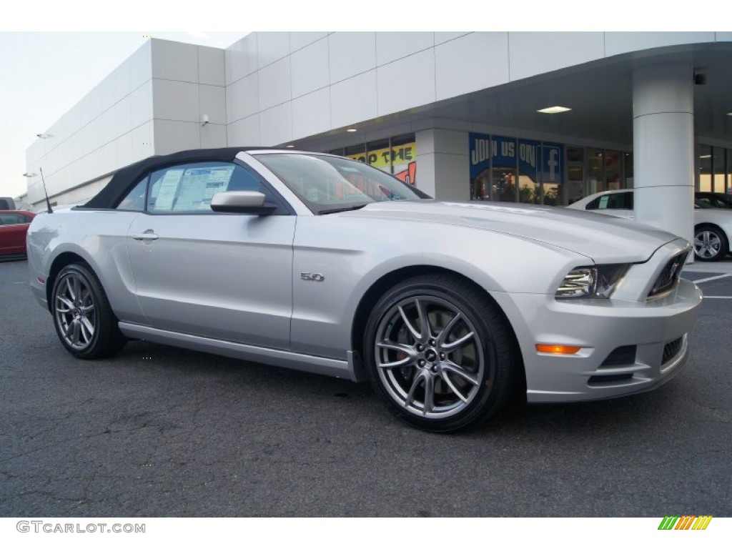 2013 Mustang GT Premium Convertible - Ingot Silver Metallic / Charcoal Black/Cashmere Accent photo #1