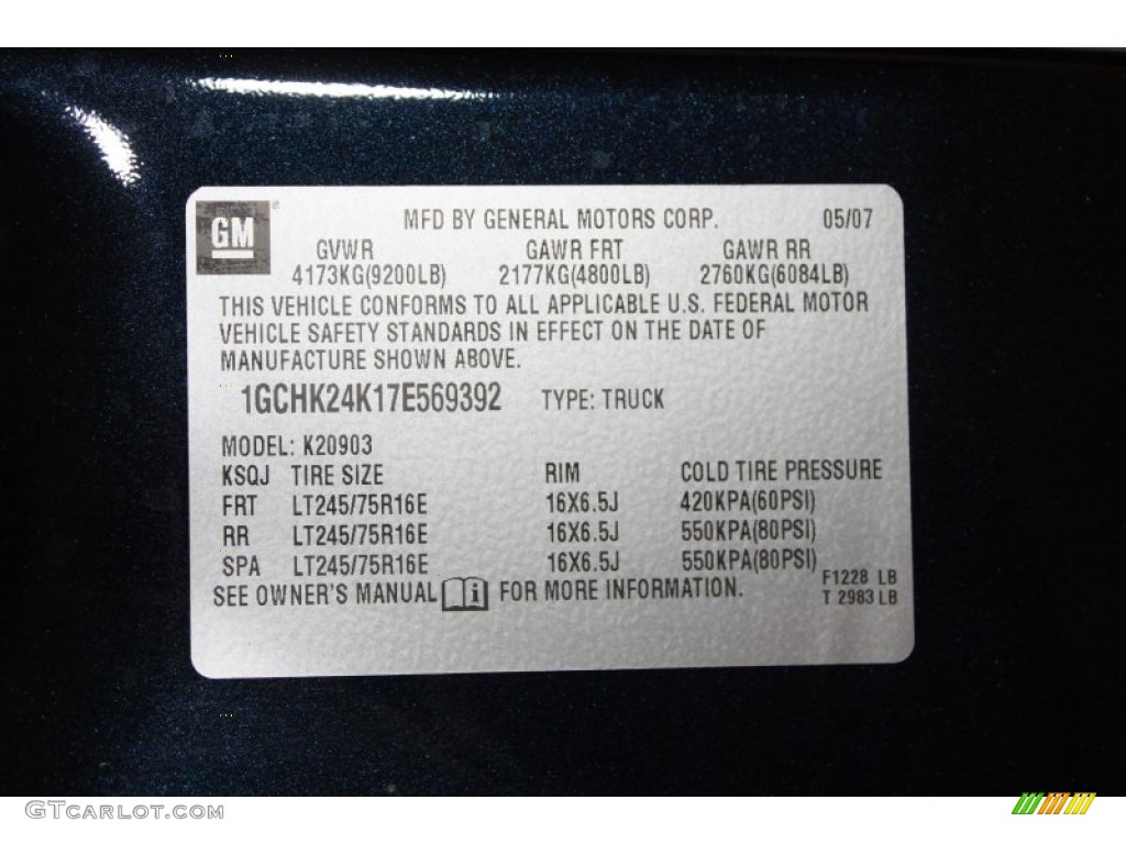 2007 Silverado 2500HD LS Regular Cab 4x4 - Dark Blue Metallic / Dark Titanium photo #16
