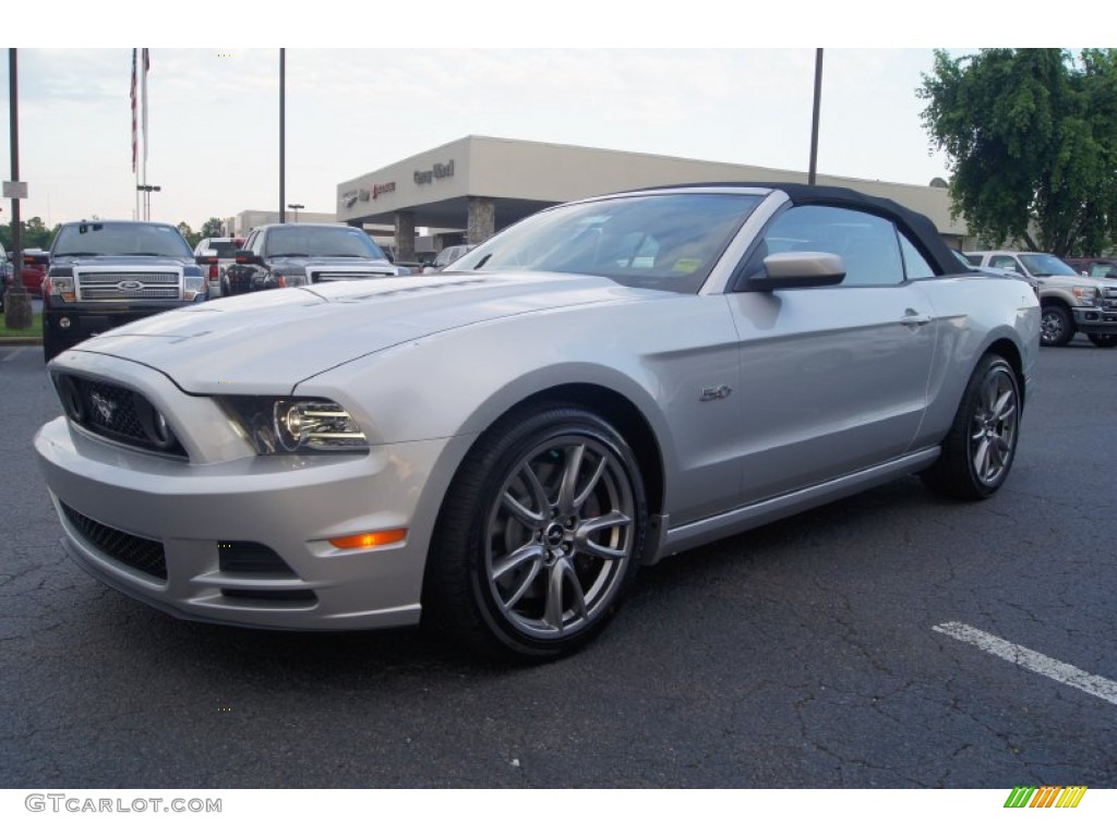 2013 Mustang GT Premium Convertible - Ingot Silver Metallic / Charcoal Black/Cashmere Accent photo #6
