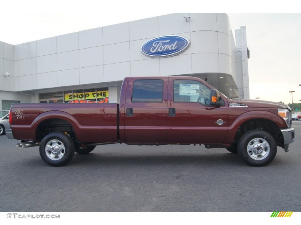 2012 F350 Super Duty XLT Crew Cab 4x4 - Autumn Red / Adobe photo #2
