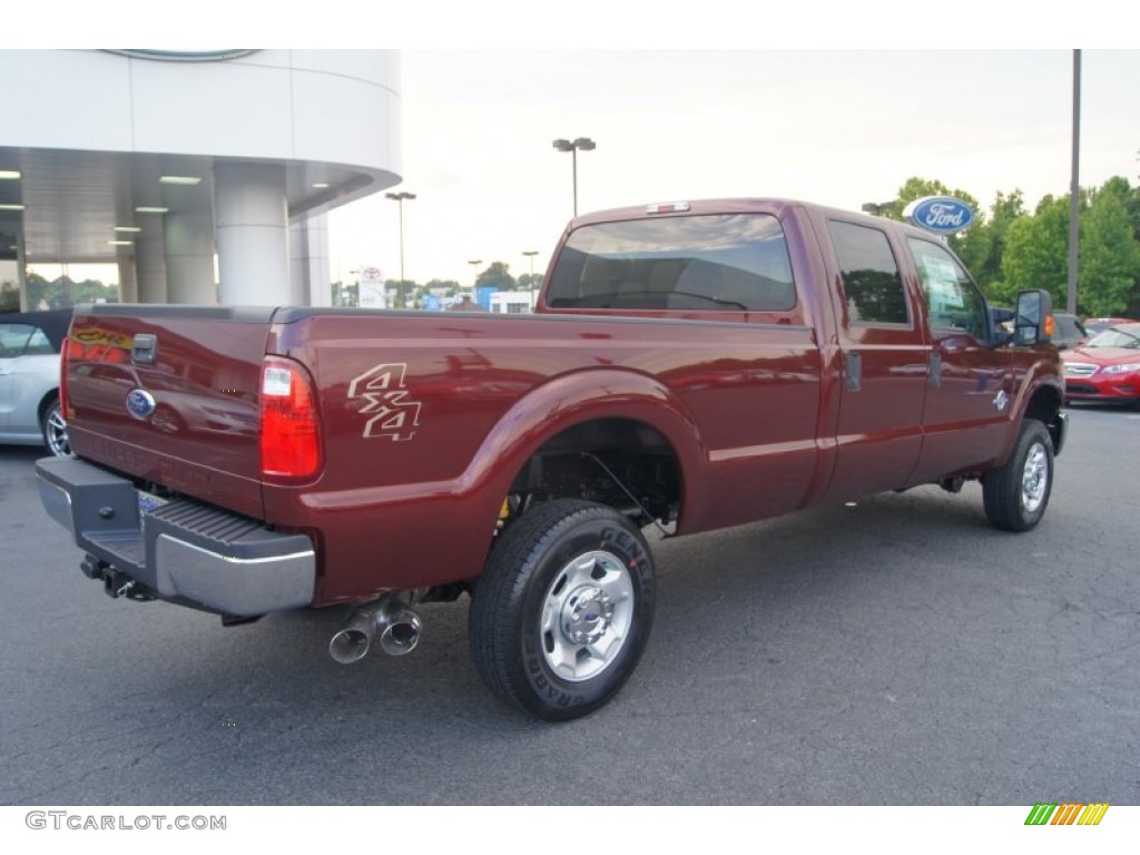 2012 F350 Super Duty XLT Crew Cab 4x4 - Autumn Red / Adobe photo #3