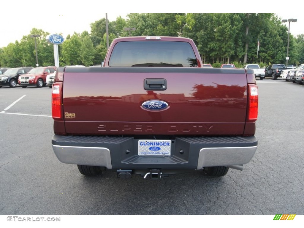 2012 F350 Super Duty XLT Crew Cab 4x4 - Autumn Red / Adobe photo #4
