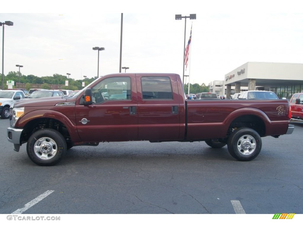 2012 F350 Super Duty XLT Crew Cab 4x4 - Autumn Red / Adobe photo #5