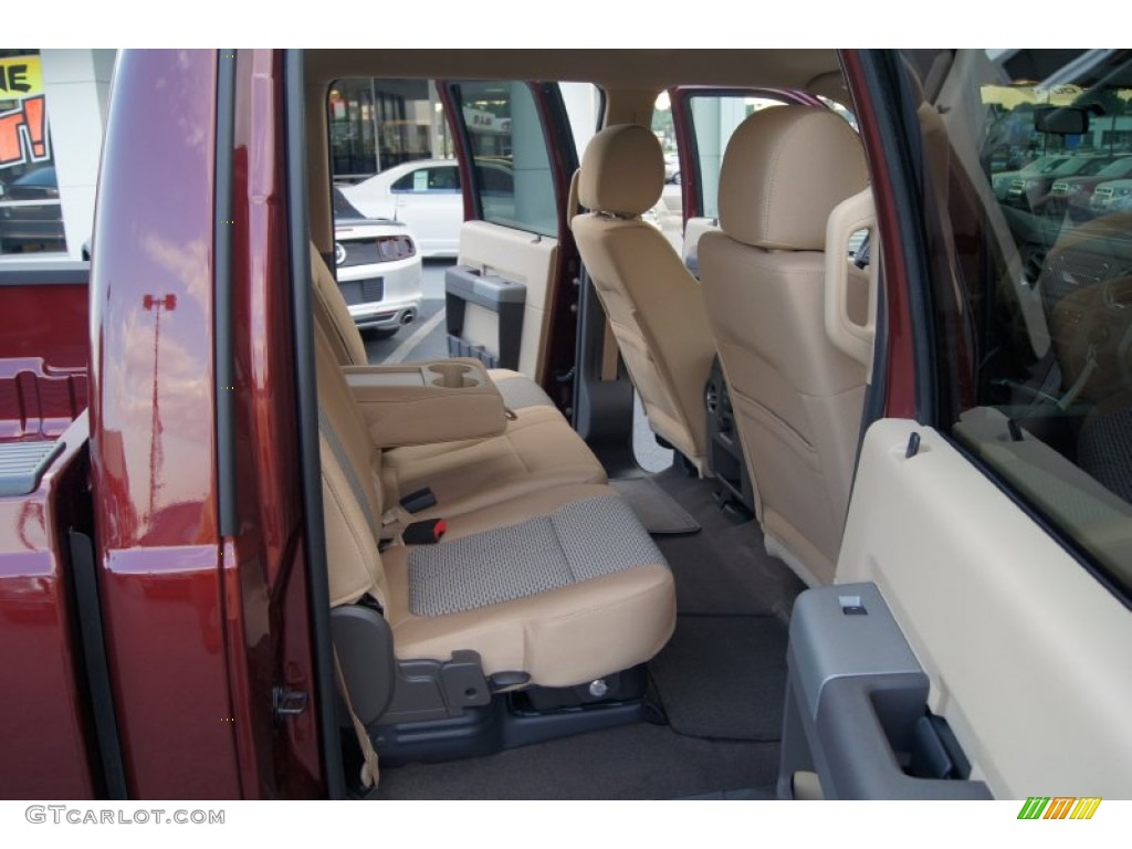 2012 F350 Super Duty XLT Crew Cab 4x4 - Autumn Red / Adobe photo #10