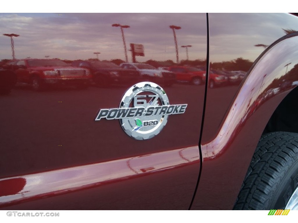 2012 F350 Super Duty XLT Crew Cab 4x4 - Autumn Red / Adobe photo #15
