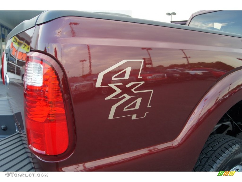 2012 F350 Super Duty XLT Crew Cab 4x4 - Autumn Red / Adobe photo #17